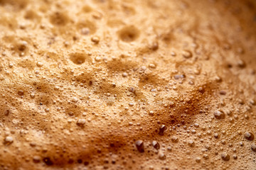 macro photo of close-up coffee espresso foam