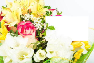 Close up of a bouquet of flowers