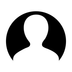 Man icon vector user person profile avatar symbol in circle flat color glyph pictogram illustration