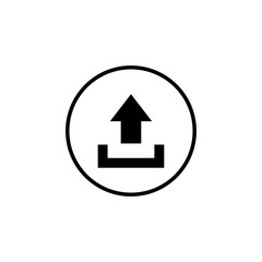 Upload icon vector. Upload sign icon. Upload button. Load symbol.