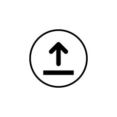 Upload icon vector. Upload sign icon. Upload button. Load symbol.