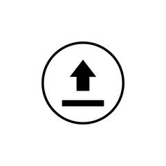 Upload icon vector. Upload sign icon. Upload button. Load symbol.