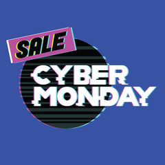 Cyber monday sale and discount in web shop and online internet store. Advertising, discount, sale, shopping. Cyber monday concept.