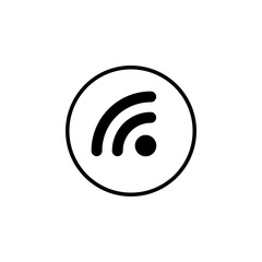 wifi icon vector. signal vector icon. Wireless and wifi icon or sign for remote internet access