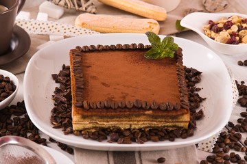 Tiramisu cake. 