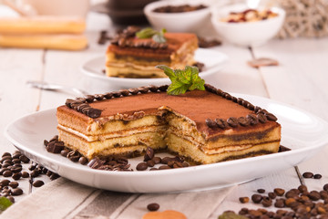 Tiramisu cake. 