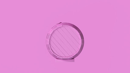Pink Barrel with Hoops 3d illustration 3d render