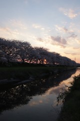 sunset over the lake