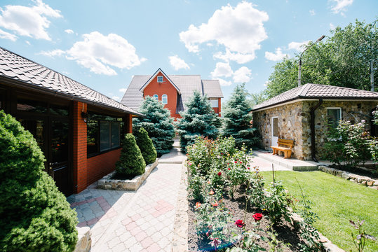 Lawn on the plot