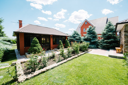 Lawn on the plot