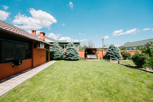 Lawn on the plot