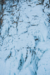 Icicles on Baikal lake