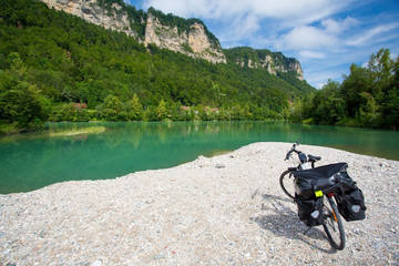 Drau river and drau cycle route