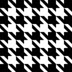 Black and white pattern Houndstooth seamless pattern black and white