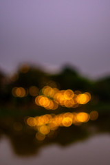 Abstract urban night light bokeh, defocused background