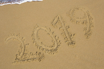 Travel & Holiday Concept beach write text