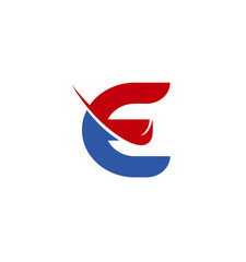 Obraz premium Abstract letter E logo icon design