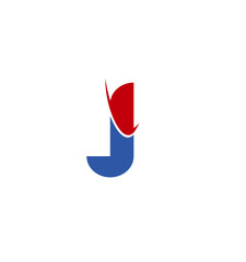 Abstract letter J logo icon design