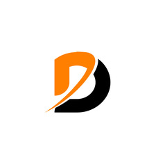 Abstract letter D logo icon design