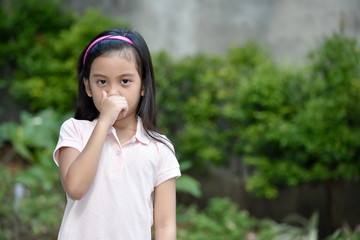 Fototapeta premium An Allergic Girl Preteen