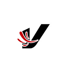 Obraz premium Letter V logo