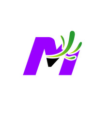 Letter m logo icon design template elements. Vector color sign