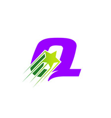 Letter Q Star Logo Template Fast Star Motion