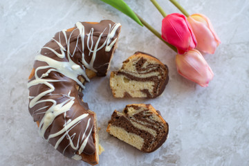Zebra Sponge Cake