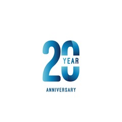 20 Year Anniversary Vector Template Design Illustration