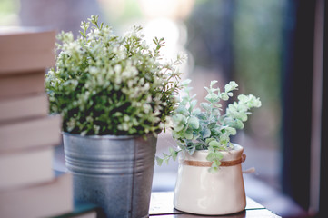 Book placed on the desk A lot of books, beautiful colors for studying, knowledge,education - images