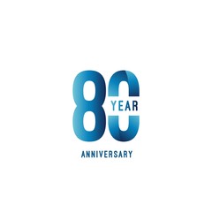 80 Year Anniversary Vector Template Design Illustration