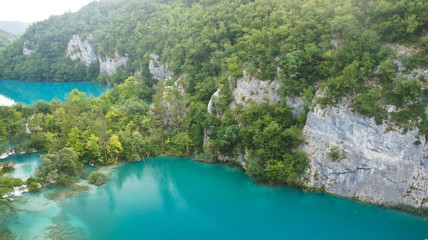 Fototapeta na wymiar Scenic view of Plitvice Lakes, National Park in Croatia