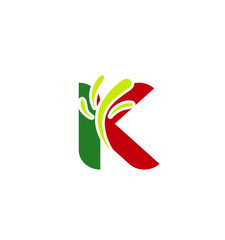 Letter K logo icon design template elements. Vector color sign