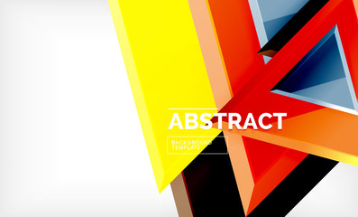 Tech futuristic geometric 3d shapes, minimal abstract background