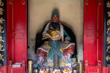 Mar 2014, Chuandixia, Hebei, China: the interior of Guandi temple, the most important religious...