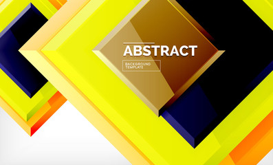 Geometric abstract background, modern square design