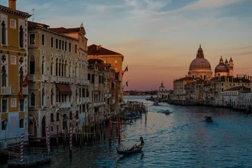 Photo sur Plexiglas Pont du Rialto Venedig im Abendrot