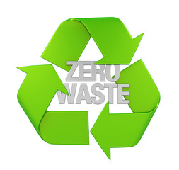Obraz premium Zero Waste Recycle Sign Isolated