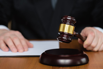 Court, courtroom, law. Law and order. Signing legal agreement.