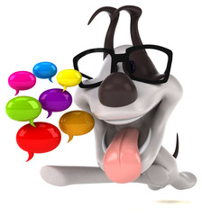 Fun dog - 3D Illustration