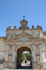 Fototapeta na wymiar Monastery of Santa Maria de Cuevas on the island of Cartuja in Seville