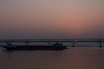 Fototapeta na wymiar Irrawaddy River sunrise