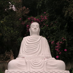 ornate buddha statues in the marble mountains of danang