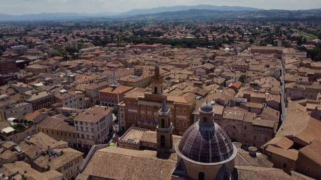 Day time, Itly, rooftops aerial panorama 4k