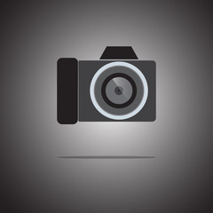 camera icon vector, solid illustration