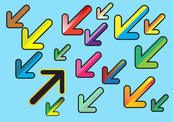 colorful arrows flat design style