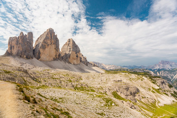 Fototapeta na wymiar Tre cime di Lavaredo in Dolomites Mountains, Italy