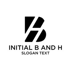 letter B and H logo concept vector