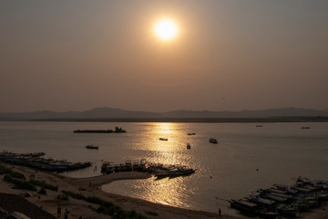 Sunset on the Irrawaddy River
