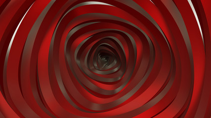 The art of geometric circles. It consists of natural spiral turns. 3D Rendering.